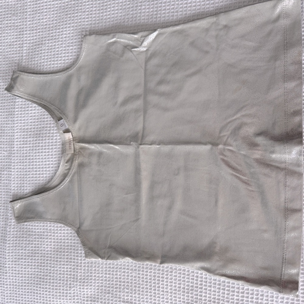 Chico's Metallic Silver Tank Top